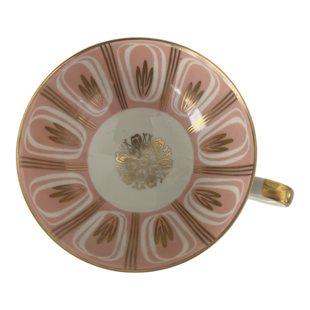 Alka Bavaria Gold Pink Tea Coffee Cup with Original Stickers Attached Numbered
